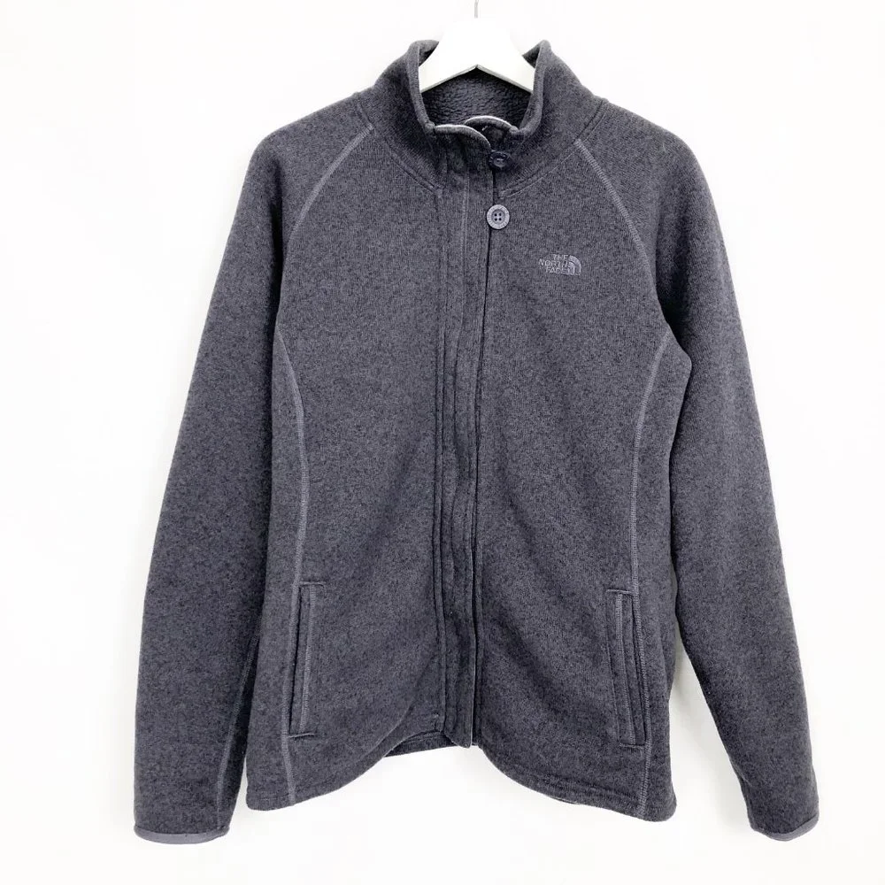 The North Face 'Crescent' Full Zip Up Fleece Jacket Sweatshirt Coat Purple - XL - Picture 10 of 12